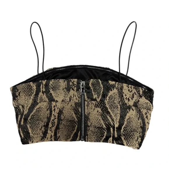 I.AM.GIA Capricorn cropped snakeskin top - Picture 3 of 4